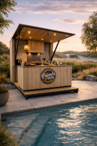 cuisine extérieure de jardin raffinée élégance construction bois Friend's Box